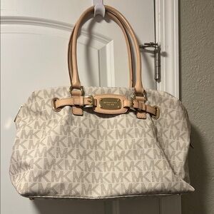 Michael Kors Beige and Tan Satchel